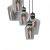 Pendant lamp RICHMOND BLACK / GOLD 5xE27  Koło