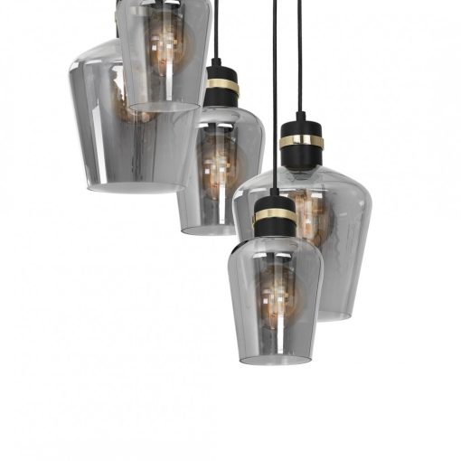 Pendant lamp RICHMOND BLACK / GOLD 5xE27  Koło