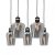 Pendant lamp RICHMOND BLACK / GOLD 5xE27  Prostokąt