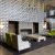 Pendant lamp RICHMOND BLACK / GOLD 5xE27  Prostokąt
