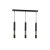Pendant lamp DALLAS GOLD 3x miniGU10