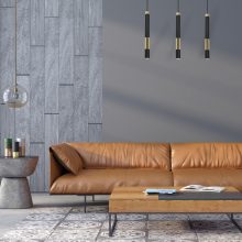 Pendant lamp DALLAS GOLD 3x miniGU10