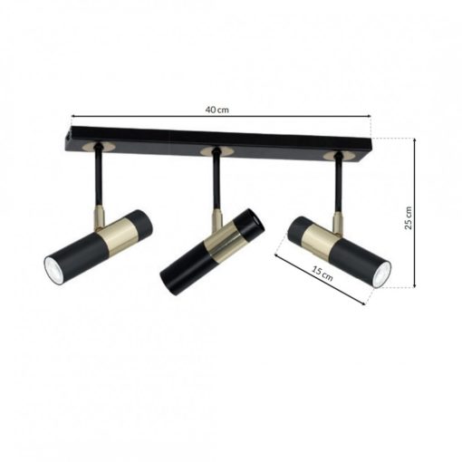 Pendant lamp DALLAS GOLD 3x miniGU10