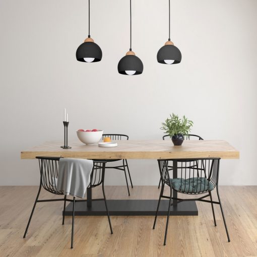Pendant lamp DAMA BLACK 3xE27