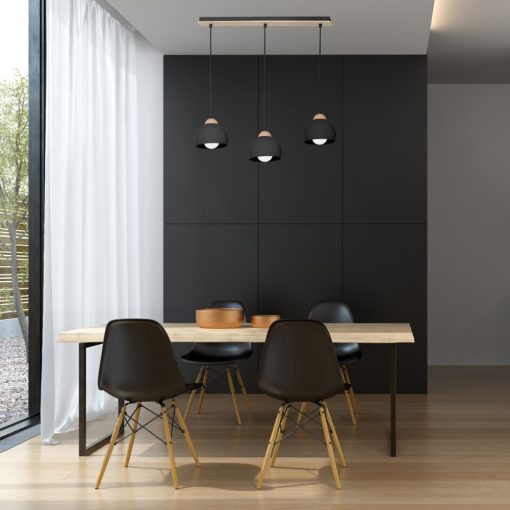 Pendant lamp DAMA BLACK 3xE27