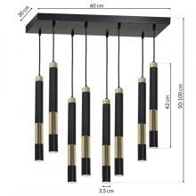 Ceiling  lamp DALLAS GOLD 8x miniGU10