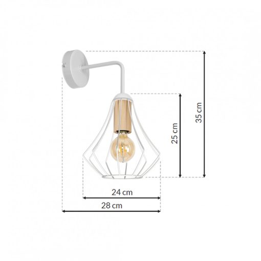 Wall lamp WILL WHITE 1xE27