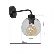 Wall lamp SOFIA CLEAR 1xE27
