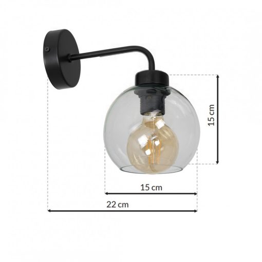 Wall lamp SOFIA CLEAR 1xE27