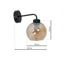 Wall lamp SOFIA AMBER 1xE27