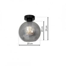 Ceiling  lamp SOFIA SMOKED 1xE27