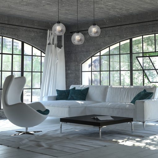 Pendant lamp SOFIA SMOKED 3xE27