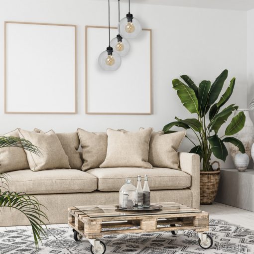 Pendant lamp SOFIA CLEAR 3xE27