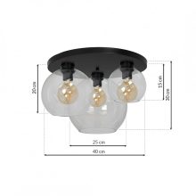Ceiling  lamp SOFIA CLEAR 3xE27