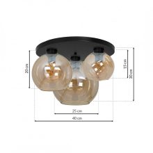 Ceiling  lamp SOFIA AMBER 3xE27