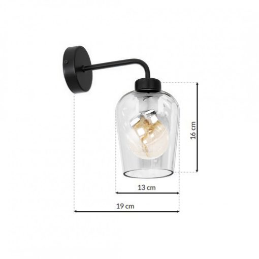 Wall lamp SANTIAGO CLEAR 1xE27