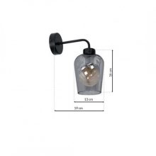 Wall lamp SANTIAGO SMOKED 1xE27