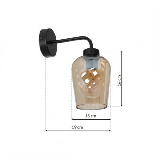 Wall lamp SANTIAGO AMBER 1xE27
