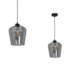 Pendant lamp SANTIAGO SMOKED 1xE27