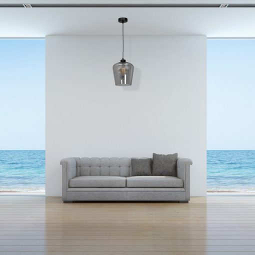 Pendant lamp SANTIAGO SMOKED 1xE27