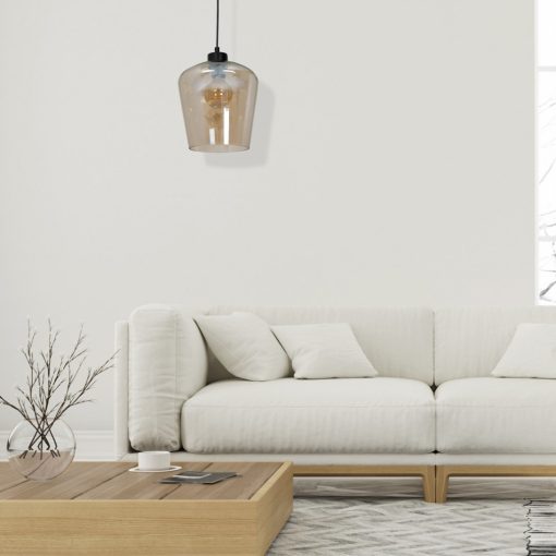 Pendant lamp SANTIAGO AMBER 1xE27