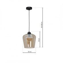 Pendant lamp SANTIAGO AMBER 1xE27