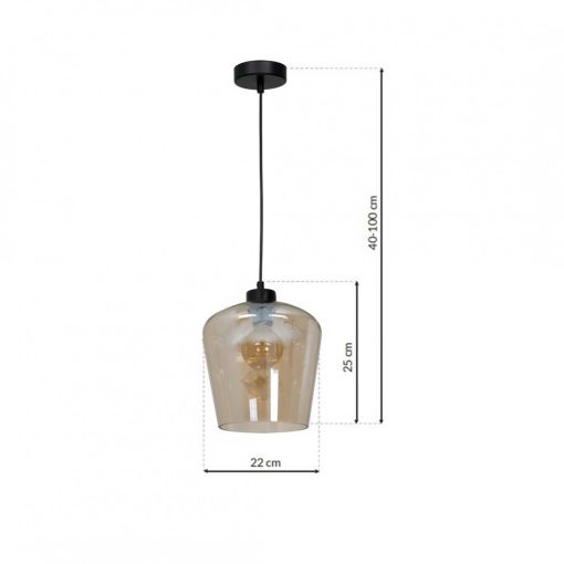 Pendant lamp SANTIAGO AMBER 1xE27