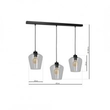 Pendant lamp SANTIAGO CLEAR 3xE27
