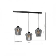 Pendant lamp SANTIAGO SMOKED 3xE27