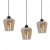 Pendant lamp SANTIAGO AMBER 3xE27