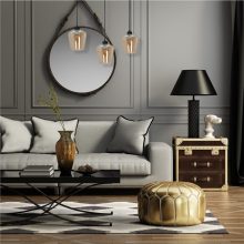 Pendant lamp SANTIAGO AMBER 3xE27