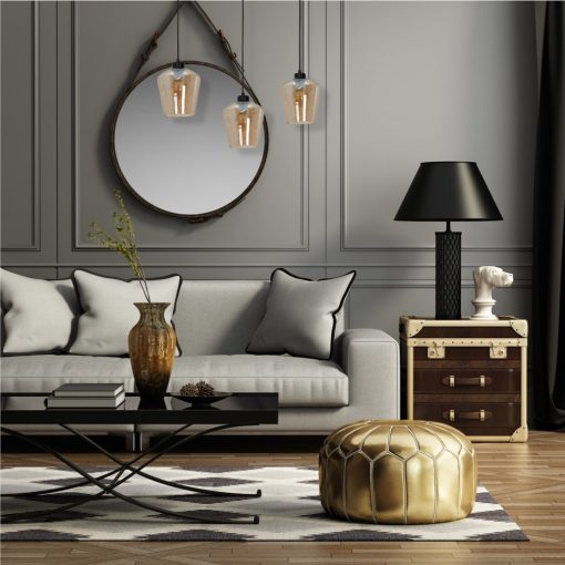 Pendant lamp SANTIAGO AMBER 3xE27