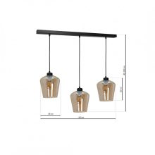 Pendant lamp SANTIAGO AMBER 3xE27
