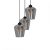 Pendant lamp SANTIAGO SMOKED 3xE27