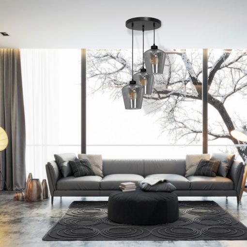 Pendant lamp SANTIAGO SMOKED 3xE27