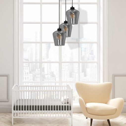Pendant lamp SANTIAGO SMOKED 3xE27