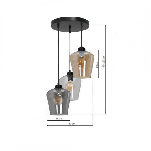 Pendant lamp SANTIAGO MIX 3xE27
