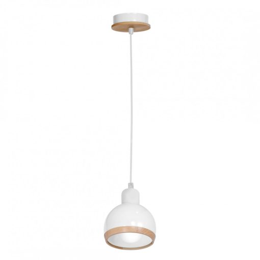 Pendant lamp OVAL WHITE 1xE27