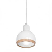 Pendant lamp OVAL WHITE 1xE27