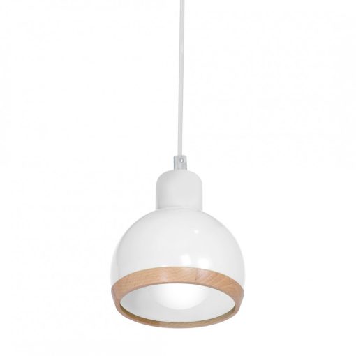 Pendant lamp OVAL WHITE 1xE27