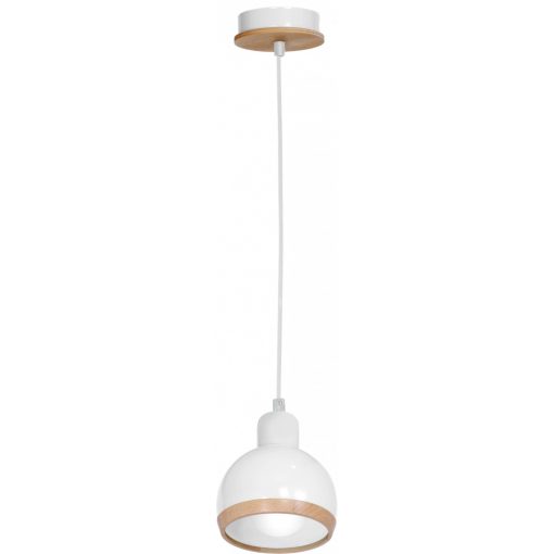Pendant lamp OVAL WHITE 1xE27