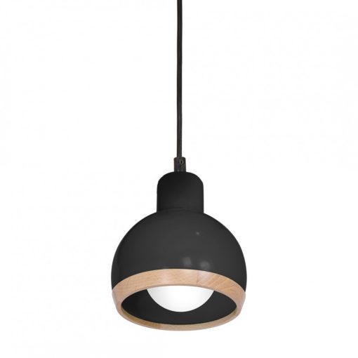 Pendant lamp OVAL BLACK 1xE27