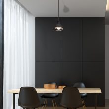 Pendant lamp OVAL BLACK 1xE27