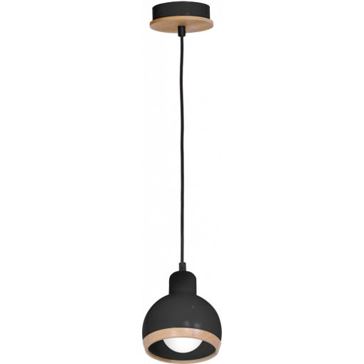 Pendant lamp OVAL BLACK 1xE27