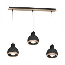 Pendant lamp OVAL BLACK 3xE27