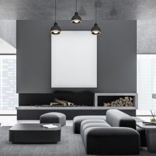 Pendant lamp OVAL BLACK 3xE27