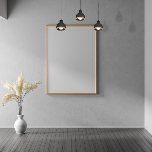 Pendant lamp OVAL BLACK 3xE27