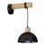 Wall lamp ERIK Black/Wood 1XE27
