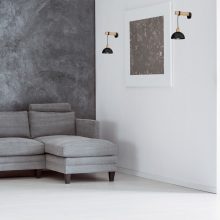 Wall lamp ERIK Black/Wood 1XE27