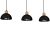 Pendant lamp ERIK Black/Wood 3xE27